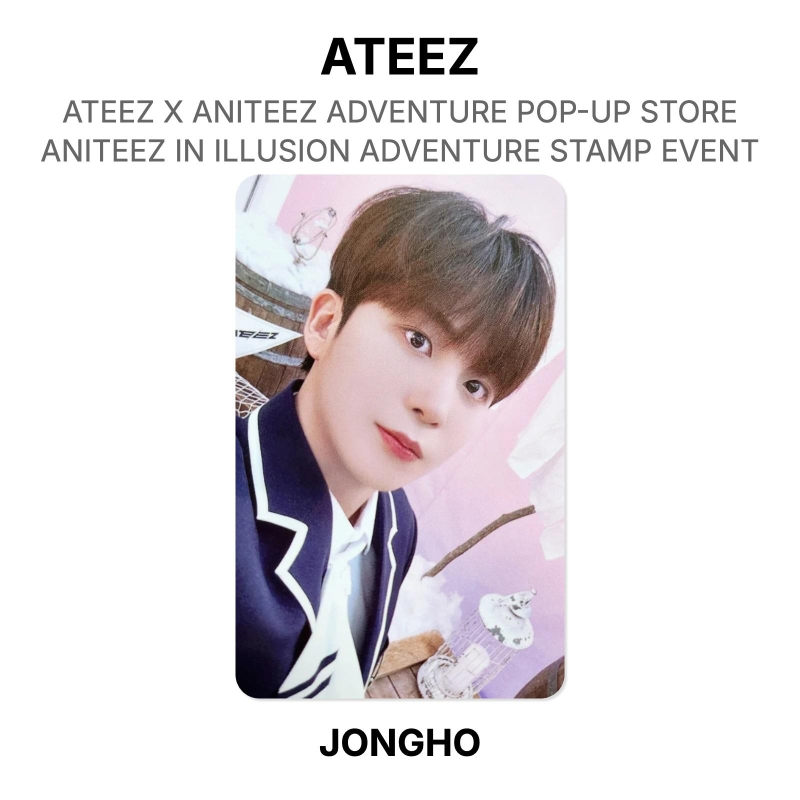 ATEEZ X ANITEEZ ADVENTURE POP-UP STORE ANITEEZ IN ILLUSION ADVENTURE STAMP EVENT Official Photocard JONGHO