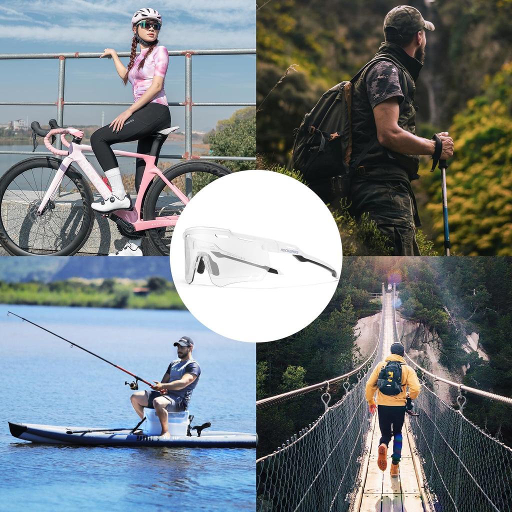 Rock Bros Photochromic Sports Road Bike UV Ultra High Impact Storage Pouch For Mountain Women Sunglasses, Sunglasses, Bike, Sunglasses, Photochromic,