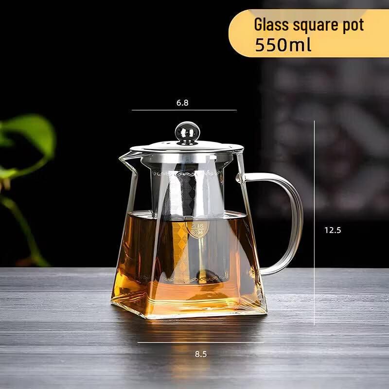 Qiwei Heat-Resistant Glass Tea Infuser Pot