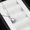 925 Sterling Silver Pearl Pendant Necklace For Women,Real Natural Pearl Pendant Chain Necklace Girl Gift