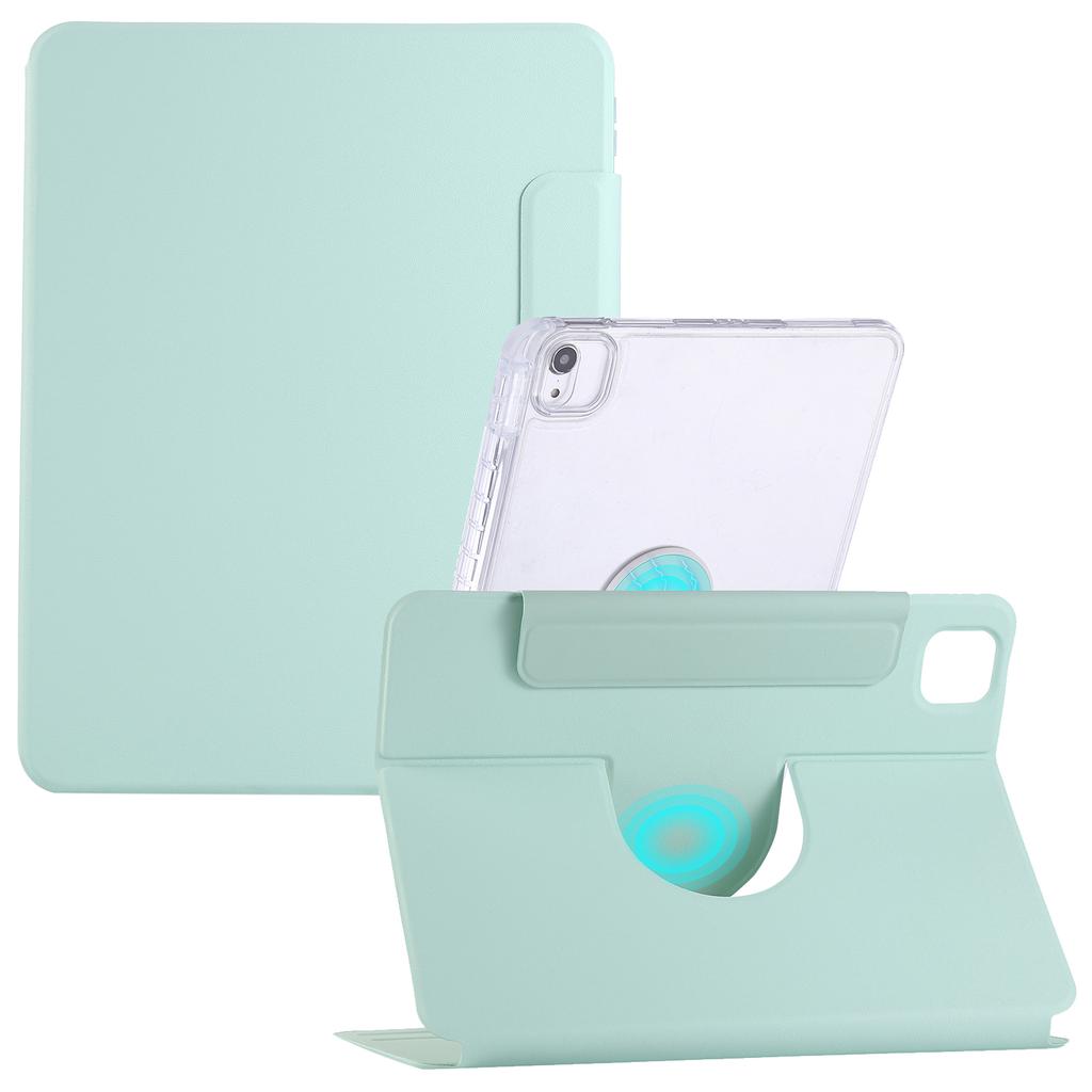 For iPad (2025)/10.9 (2022) Case Magnetic Detachable Rotating Stand Acrylic + Leather Tablet Cover