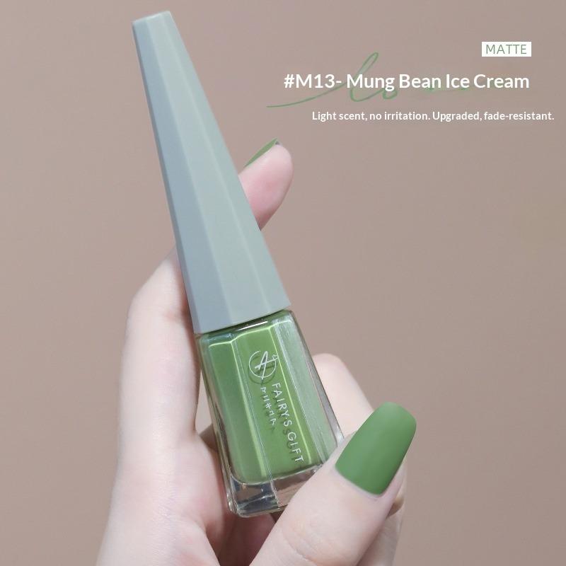 Water-based, Non-peelable, No-bake, Long-lasting, Waterproof, Non-fading, Matte, Frosted, Elegant Nail Polish.