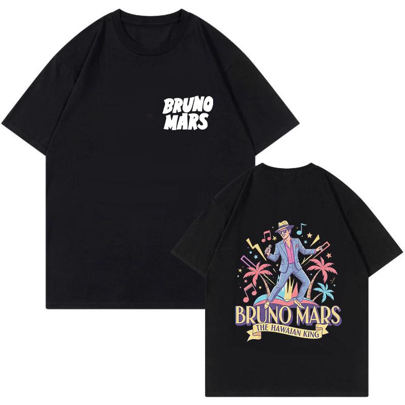 2026 Hot Sale Men Women Fashion Short Sleeve Tshirt Graphic Print T-shirt Vintage Bruno Mars The Romantic Tour 2026 T Shirt Streetwear Clothes Top
