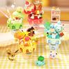 Pokemon Pikachu Squirtle Jigglypuff Ice Cream Building Blocks Desktop Ornaments DIY Toy Holiday Gifts For Kids Collection