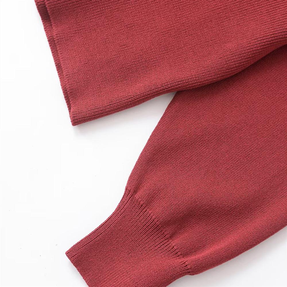 2025 Spring Women's Casual V-Neck Knit Top - Simple, Versatile, Single-Button, Long-Sleeve