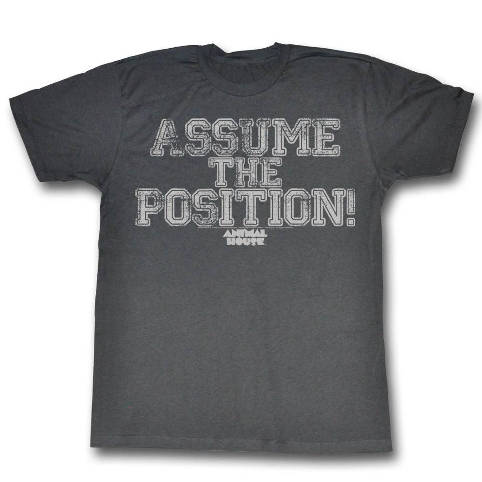 Animal House Position Yourself Black Heather Adult T-Shirt L