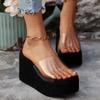 Women'S Transparent Strap Wedge Sandals