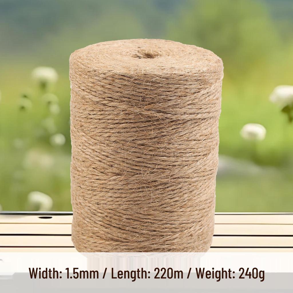 Jute Rope: Multi-Spec Hemp Rope for DIY Projects & Bundling, Thick To Thin Options