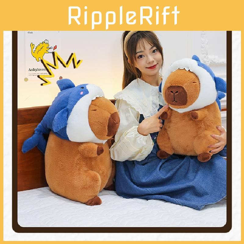Capybara Shark Water Guinea Pig Plush Toy For Kids Soft Animal Pillow Gift