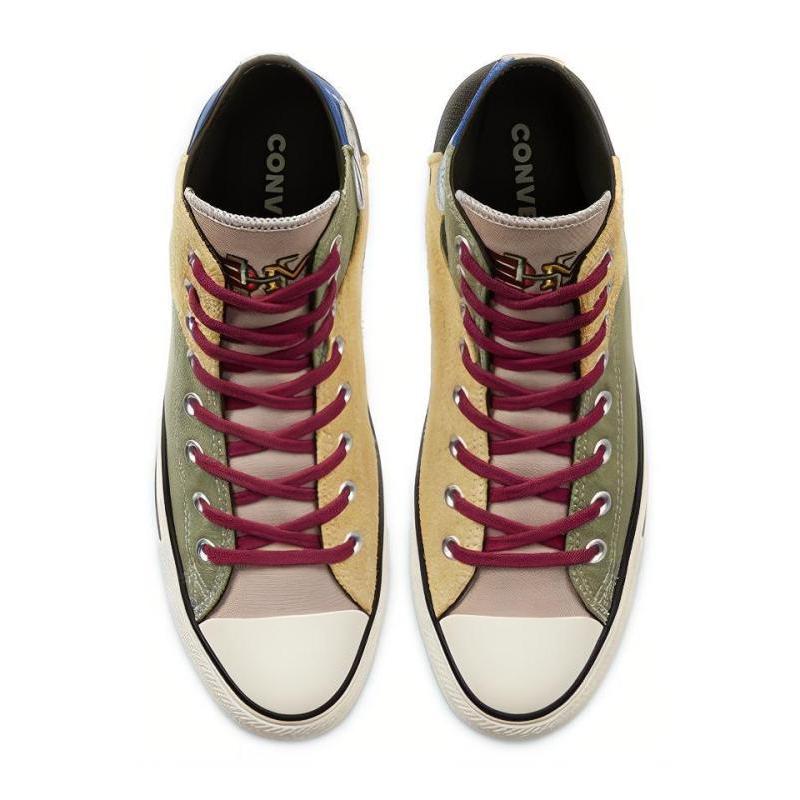 Converse Chuck Taylor All Star BHM Comfortable and Versatile High-Top Canvas Shoes Unisex Colour Blocking