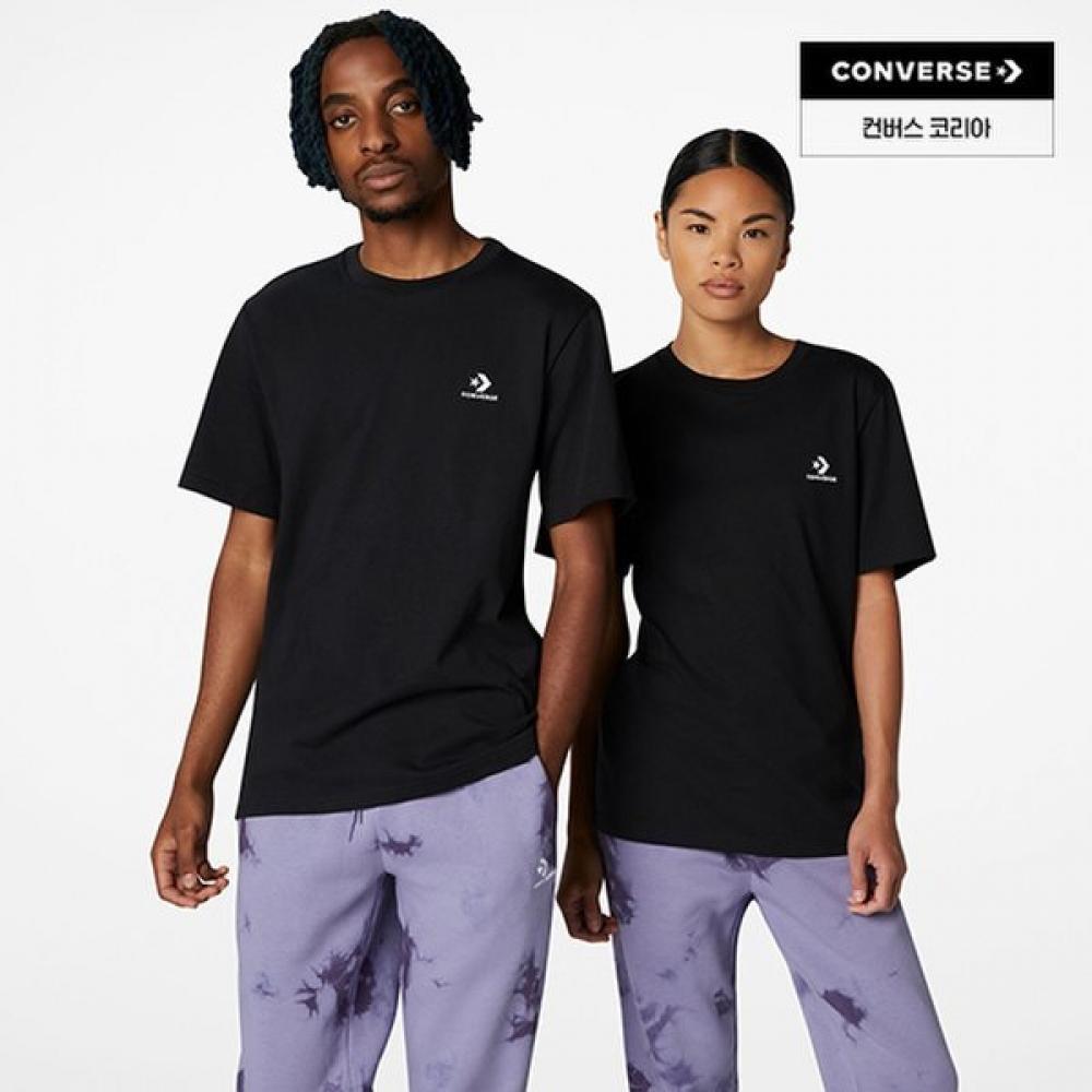 

Converse Star Chevron Embroidered Tee Black 10023876 A02 90