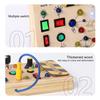 LED Light Switch Busy Board Toddler Light-up Switch Control Wooden Board Toy Portable Travel Fine Motor Skills Kids Early Learning Activity Game Board