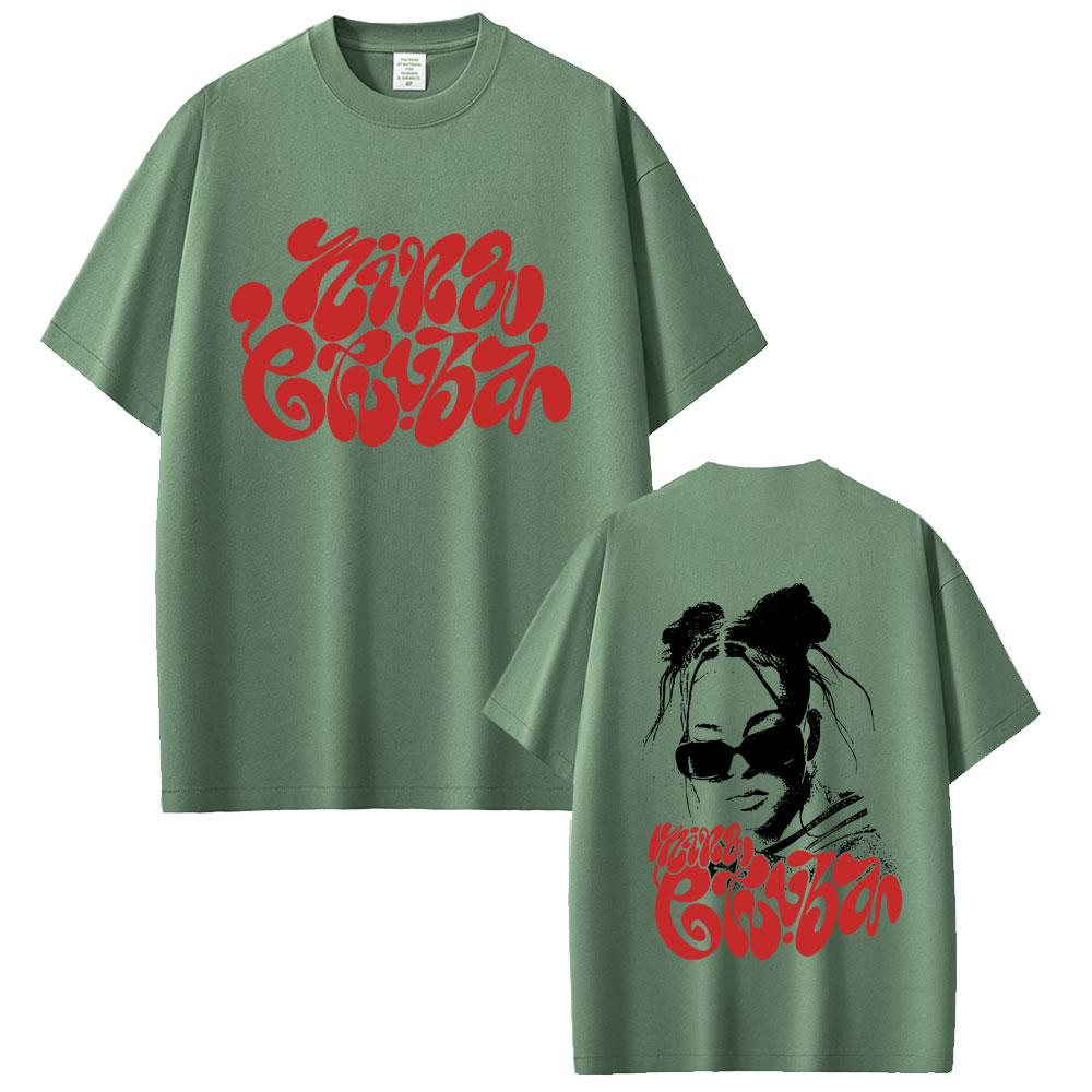 Rapper Nina Chuba Face Graphic Tshirt Men Women Hip Hop Fashion Short Sleeve T Shirts Unisex Vintage Oversized Tees Streetwear