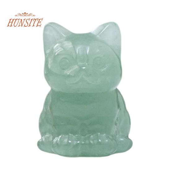 Faux Crystal Cat Statue, Adorable Appearance, Mini Lucky Cat Figurine