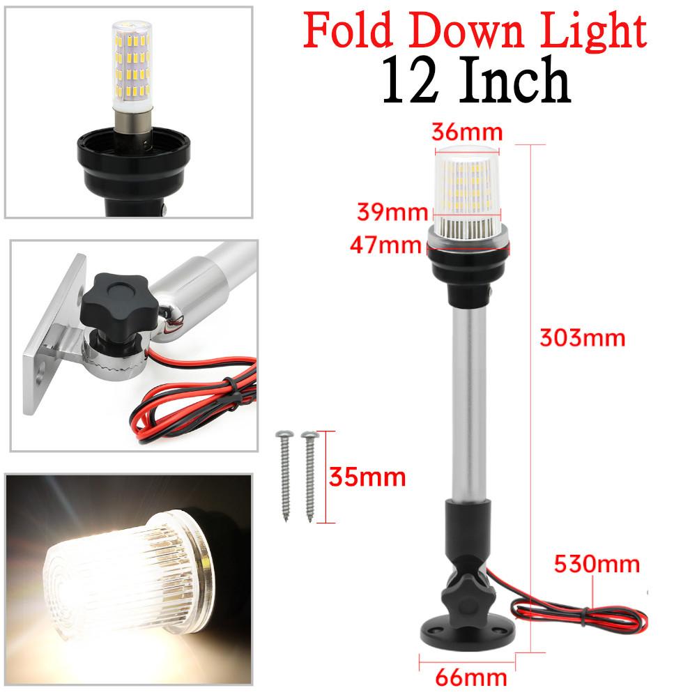 12V/24V Waterproof Navigation Light Boat LED Light for Marine Yacht Fold Down Navigation Anchor Light Sailing Signal Light