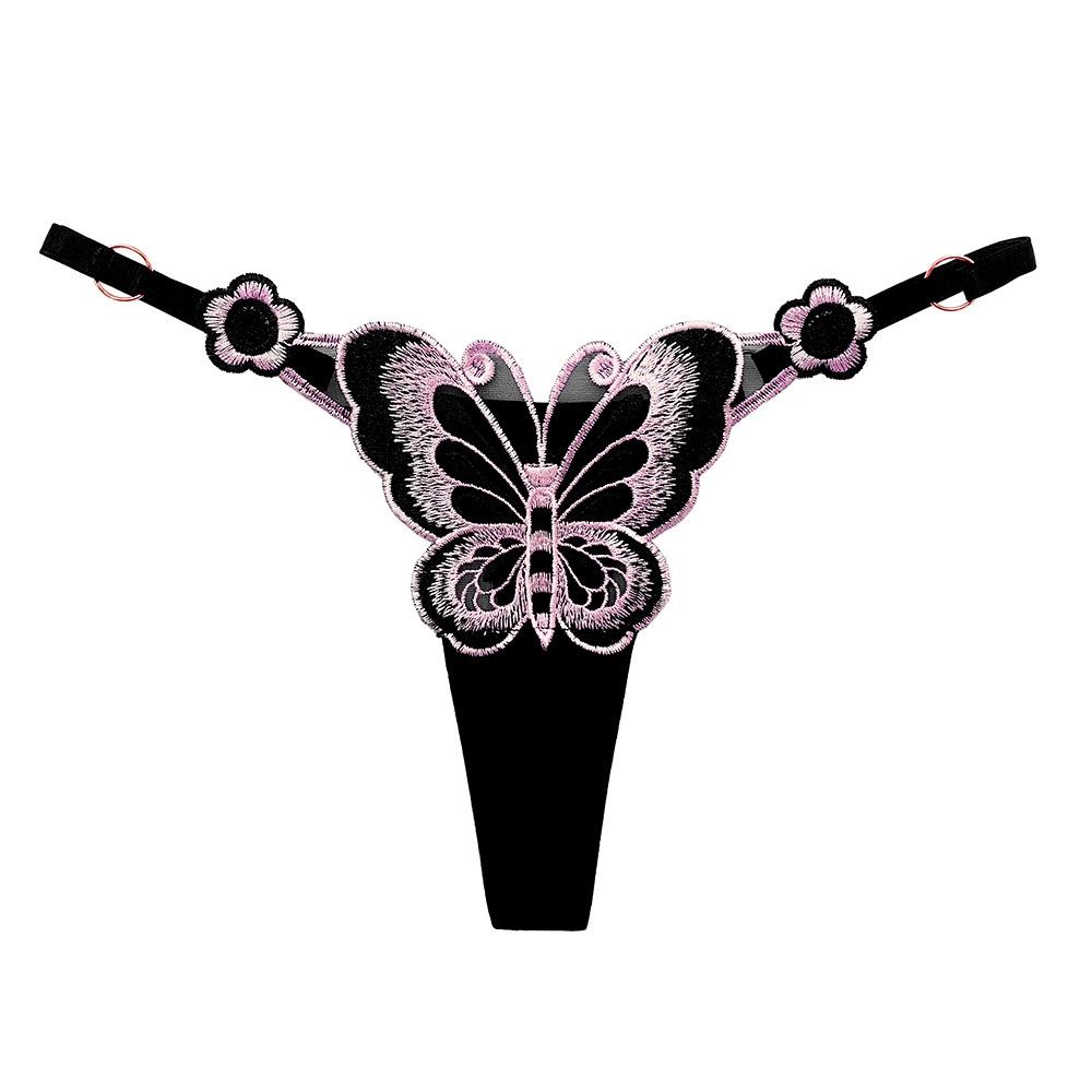Briefs Panties Ventilation Breathable Butterfly Embroidered