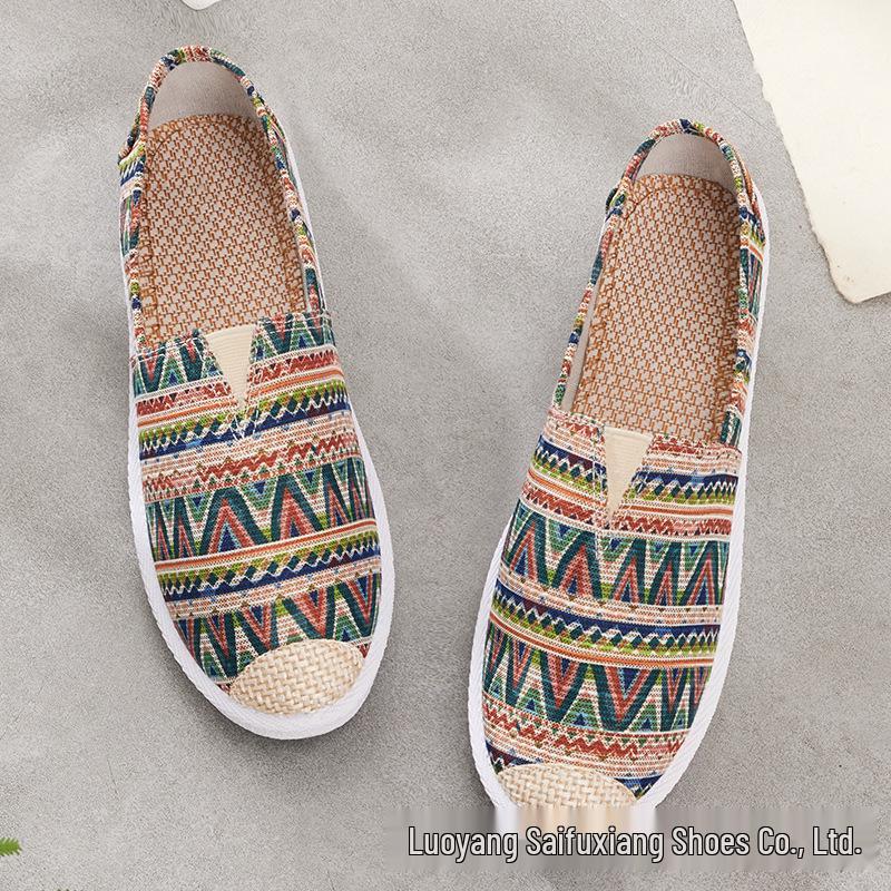 

Новые женские парусиновые туфли на плоской подошве 2024 года - стиль старого Пекина 40