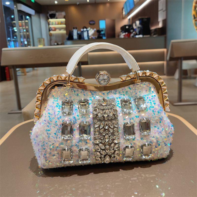 New Fashionable Sequin Studded Diamond Large Capacity Handbag for Women