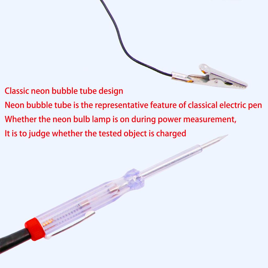 DC 6V-24V Car Truck Voltage Circuit Tester Long Probe Pen Light Bulb Automobile Diagnostic Probe Test Pen Tools Auto Repair Tool