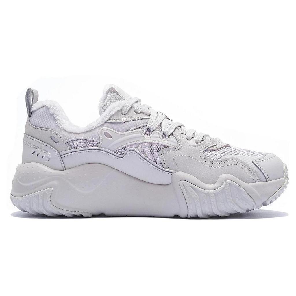 Li Ning Cat Paw Lite Wntr Textile, Synthetic Leather Fleece lined Slip Resistant, Abrasion Resistant, Thermal Low top AGCS347-2