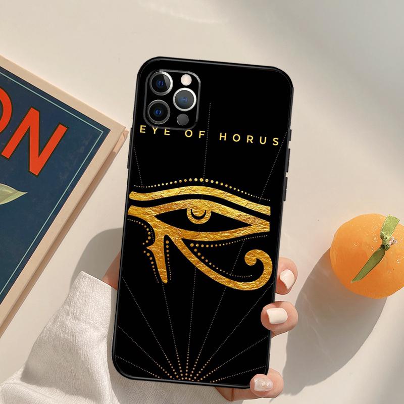 Sacred Eye of Horus Egypt Fresco Funda Case For iPhone 14 15 16 Pro Max 11 12 13 Pro Max Mini XR 16 15 Plus 16e Phone Cover