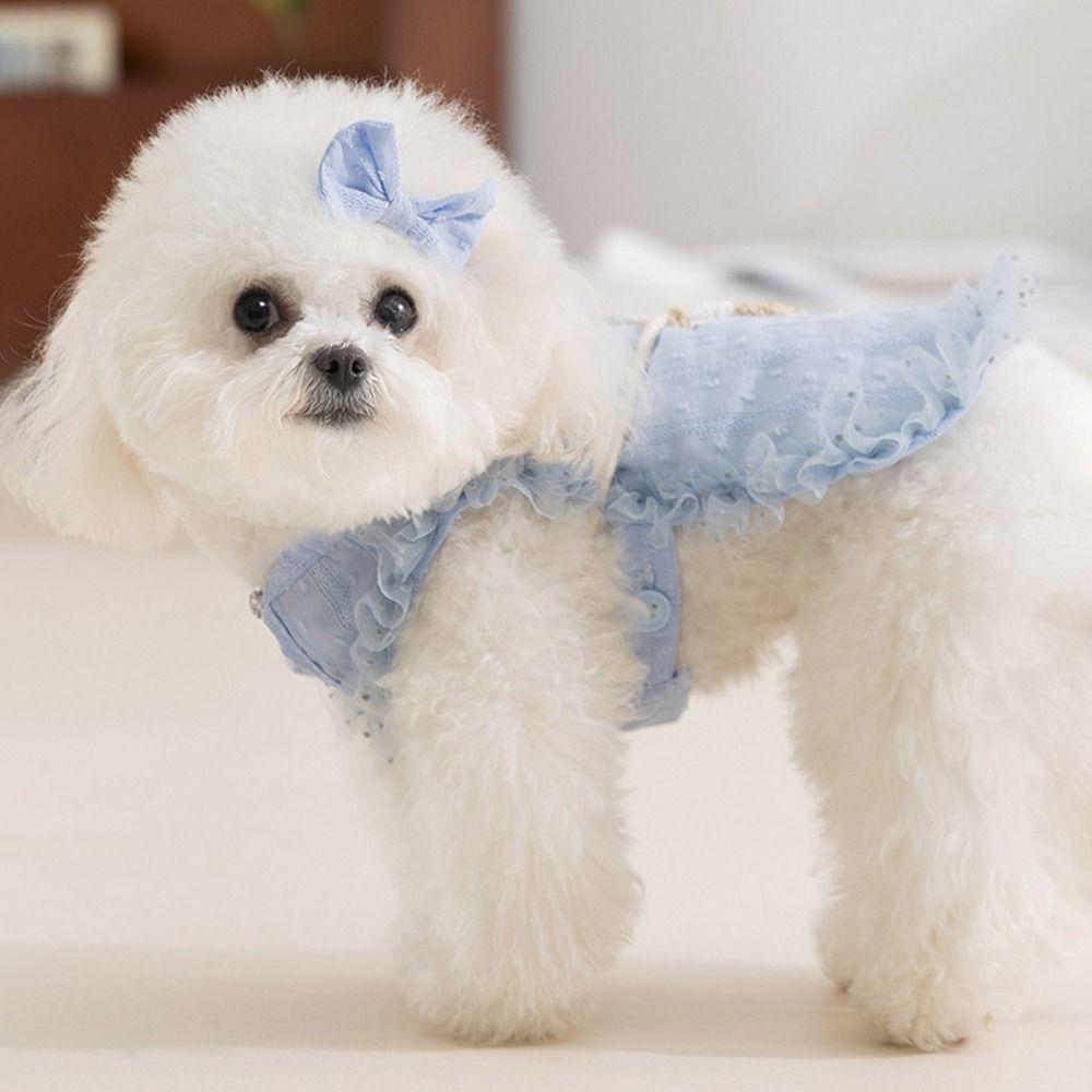 Comfortable Dog Two Leg Clothes Breathable Dog Cooling Vest Cat Princess Skirt  for Dogs Cats
