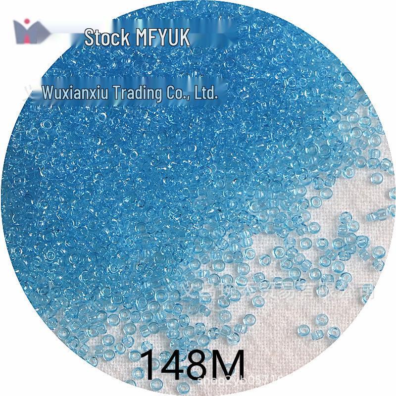 1.5mm Transparent Miyuki Glass Seed Beads for DIY Hairpins, Embroidery, and Bracelet Crafting.