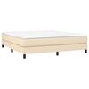 Maison Exclusive - Sommier à lattes de lit avec matelas Crème 180x200 cm Tissu