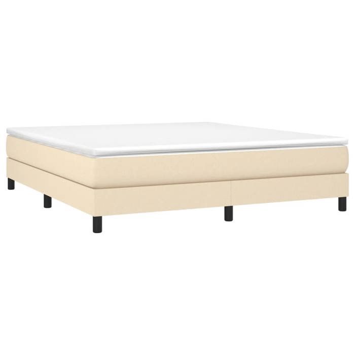 Maison Exclusive - Sommier à lattes de lit avec matelas Crème 180x200 cm Tissu