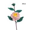 Camellia Hand-Woven Finished Eternal Flower Crochet Yarn Fake Flower Simulation Flower Knitted Ornaments Decorative