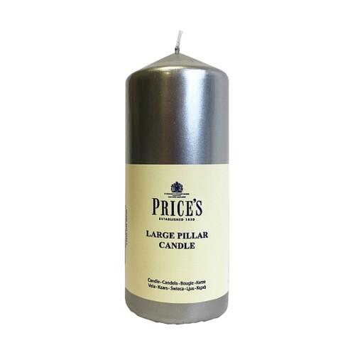 Price's Pillar Candle Silver 6''