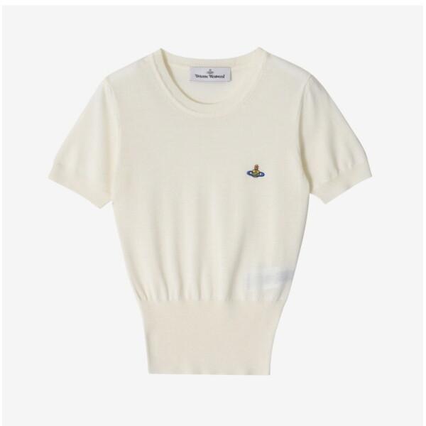 Vivienne WeStwood Bear Orb Logo Top Short Sleeve Women S Knit 1803002q Y001a A40