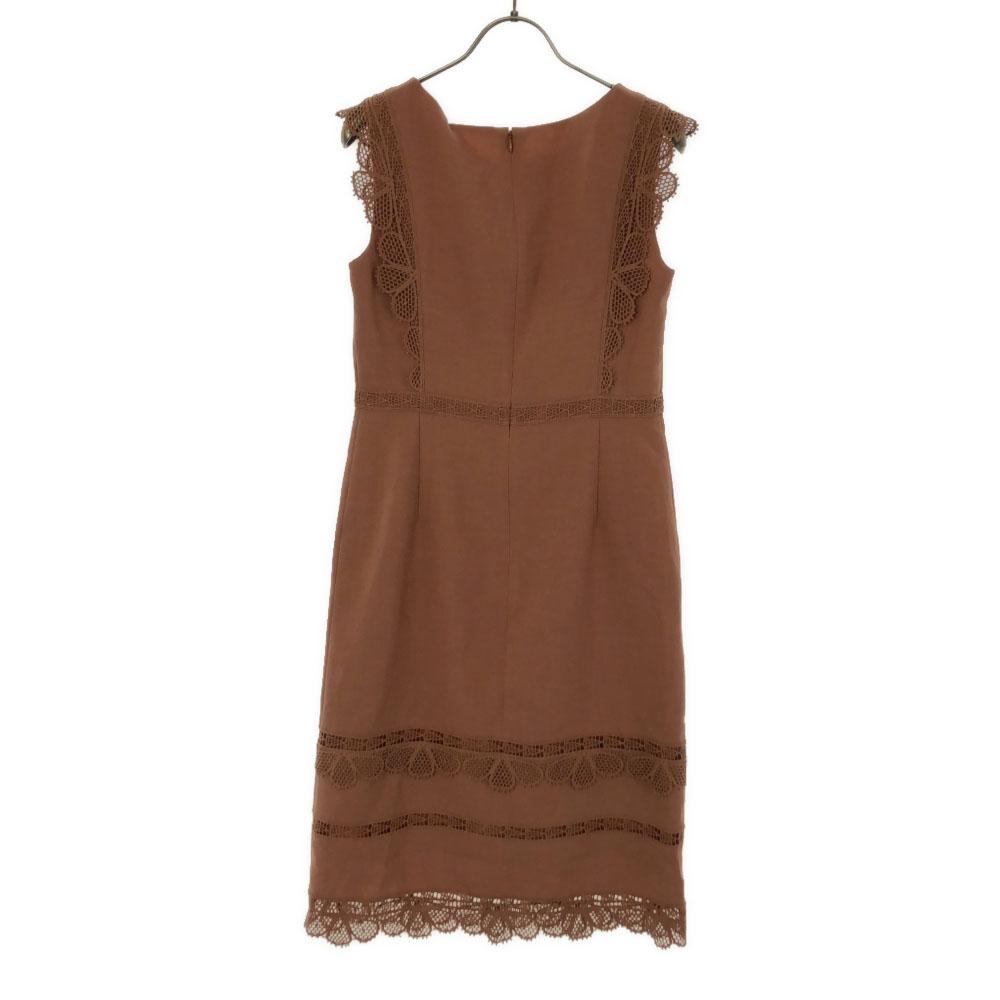 Unused ANAYI No Sleeve One Piece 38 Brown Tag Attached Back Zip Women Used