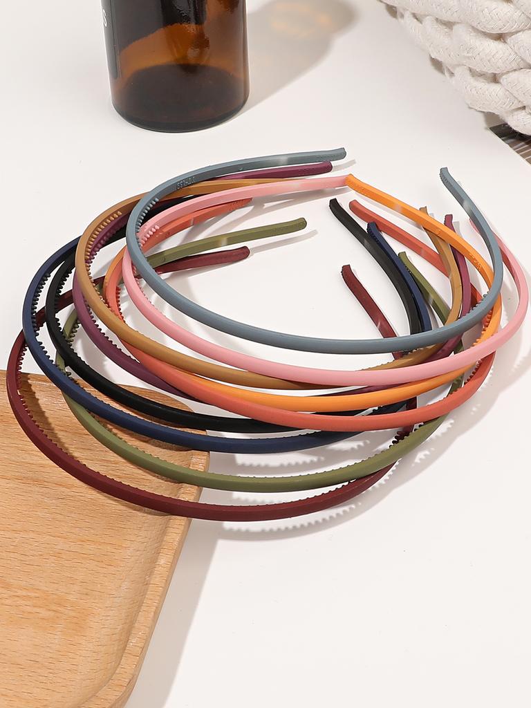 10 Stück Rutschfeste Gezahnte Gemischte Farben Haarband Gedrücktes Haar Gesicht Waschen Haarband Accessoires für Frauen Mädchen Dünnes Dickes Haar