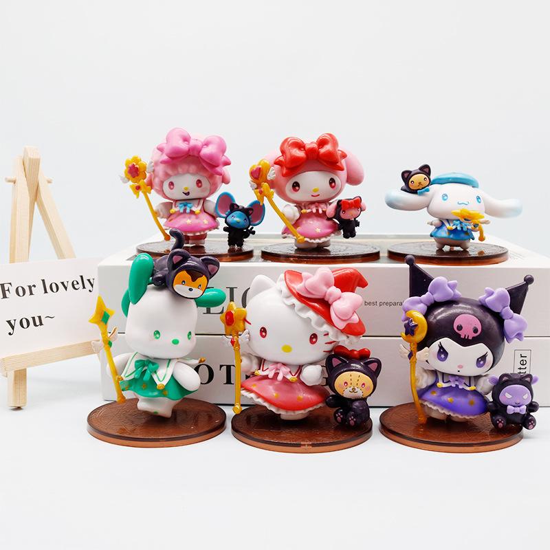 

Anime Figure Kuromi Cinnamoroll Pochacco Doll Toy Tabletop Model Ornament Girls Present great for daily use perfect for gifting