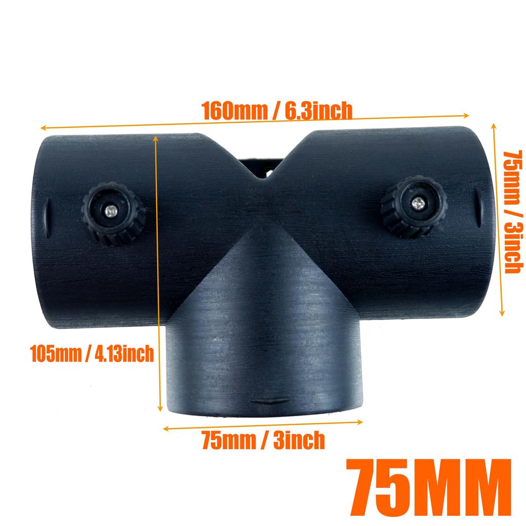 60mm 75mm Válvula Flap Ajustável Aquecedor de Ar a Diesel Duto de Ventilação Divisor de Saída Tubo de Escape Conector Junção Para Carro