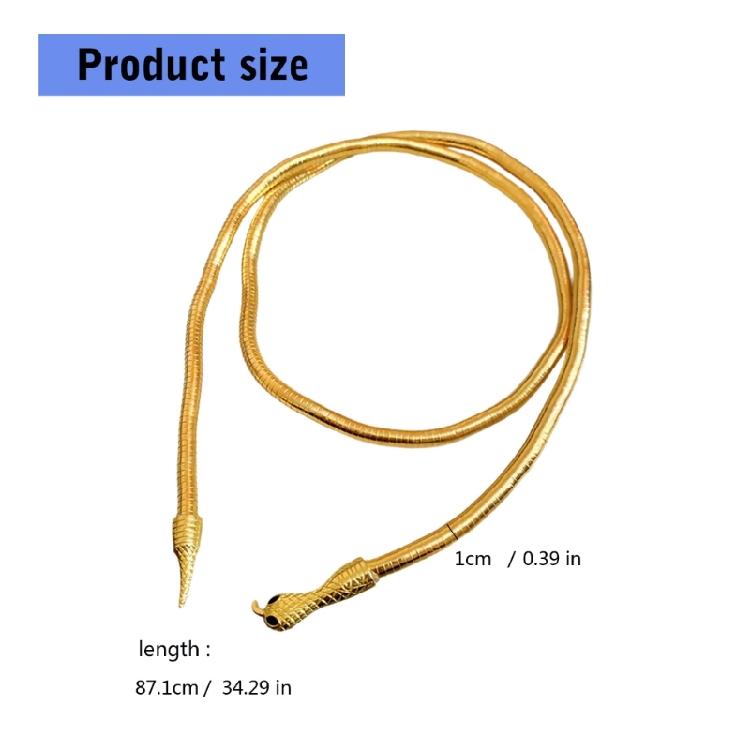 Fashionable Gold/Silver Snake Necklace Versatile Snake Necklace Neck Chain With Two Wearing Options For Chic Outfits