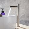 Stainless Steel Heighten Washbasin Faucet Quick Open Washbasin Tap Fashion Sink Water Tap  Hotel