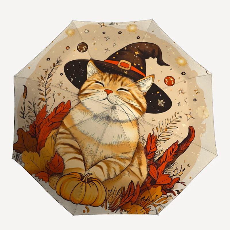 

1PC Witch Cat Automatic Opening And Closing, Sturdy Iron Frame, Portable Folding Design, Suitable For Men And Women In All Seasons83