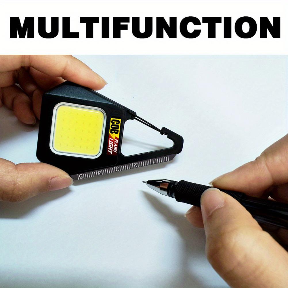 LED COB Keychain Light 200mAh Camping Pocket Lamp IPX4 Waterproof Handheld Emergency Light with Hook for Camping Fishing Walking