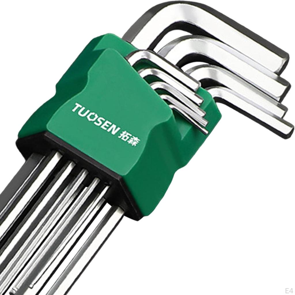 9 Pieces/Set Allen Keys Hexagon Key Hand Tools Equipment Repairing Hex Wrench L Type for Bike