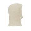 VARZAR Monogram Label Soft Knit Balaclava Cream