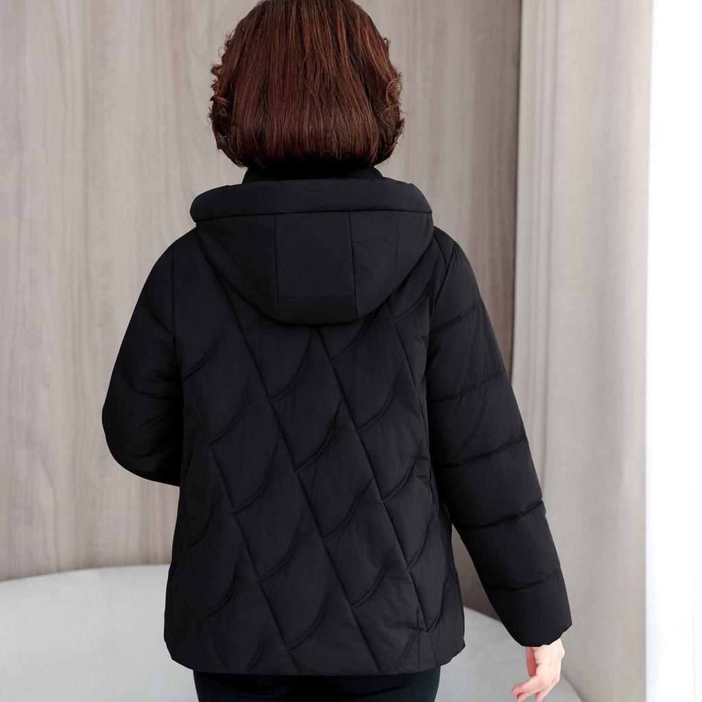 Autumn Winter Thicken Warm Parka Women Casual Solid Color Big Pocket Loose Short Hooded Coat Jackets Outwear