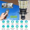 Solar 4G Street Light Camera, 10X Zoom, 3-Lens Recording, Humanoid Tracking, Outdoor Camera Lamp, Remote Control, Waterproof Design