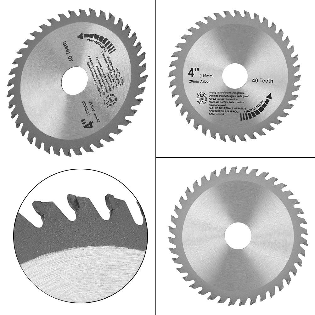 Lamă de ferăstrău circular din carbură pentru prelucrarea lemnului TCT Disc de tăiere 110*1,6*20mm 40 de dinți