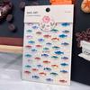 3D Ocean Fish Embossed Nail Stickers - Vibrant, Non-Curling, Cute & Colorful