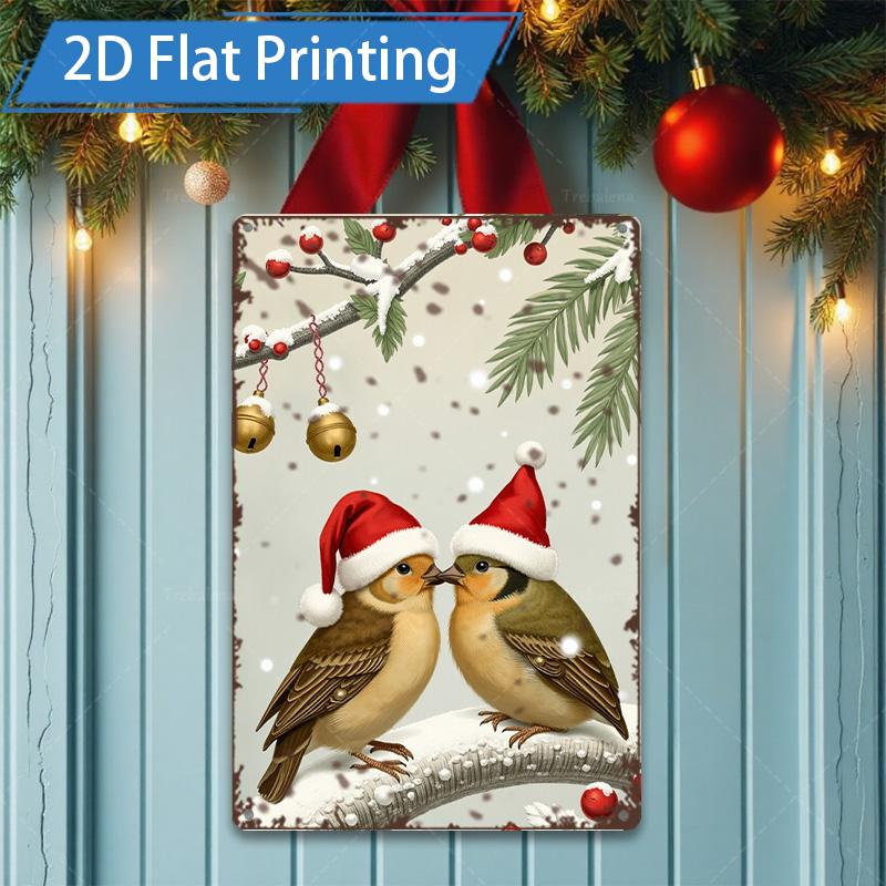 D FLAT pc Metal Sign Christmas Deer Metal Sign D Flat Print Wall Art 20x30cm(7.8x11.8inch)