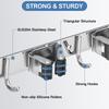 Wall Mount Mop Organizer Holder Broom Hook Stainless Steel Storage Hook Kitchen Bathroom Organization Accessories