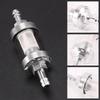Weuareod 2pcs Universal Chrome Fuel Gasoline Crude Engine Inline Filter for 5/16" 8mm Silver Bike