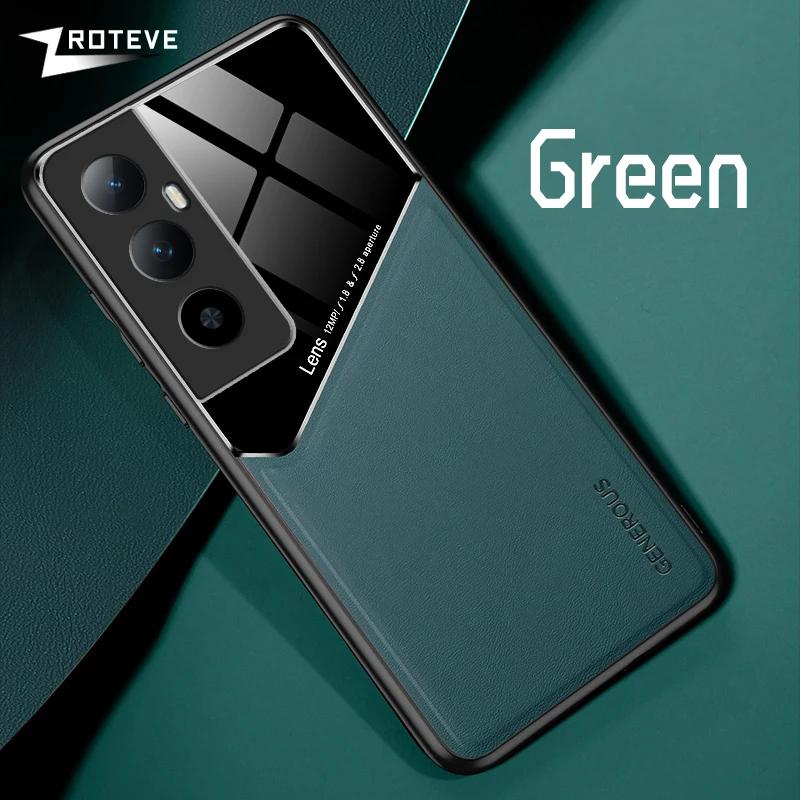 RealmeC65 Case Zroteve PU Leather Car Magnetic Hard PC Cover For OPPO Realme C65 C67 RealmeC67 Global Shockproof Phone Cases